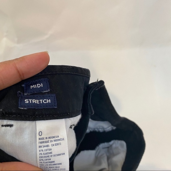 American Eagle black midi stretch shorts size 0 - Picture 4 of 5